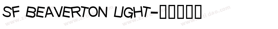 sf beaverton light字体转换